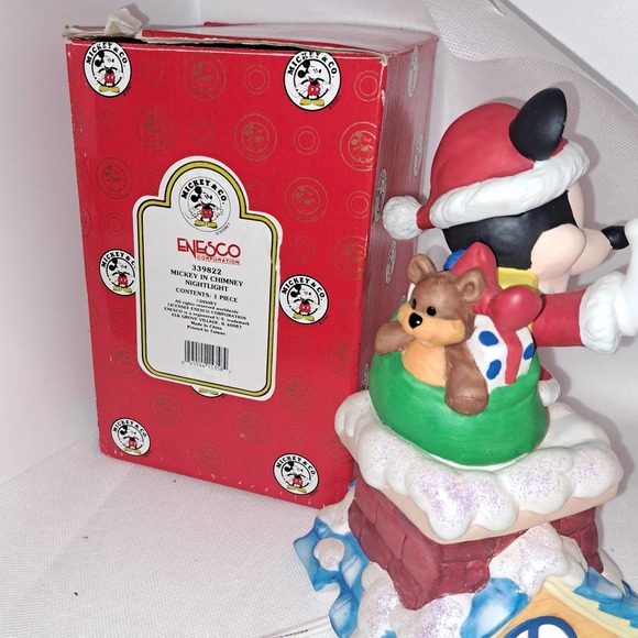 EXTREMELY RARE NIB ENESCO 8-inch PERFECT Mickey Mouse Ceramic Night Light - Picture 4 of 9